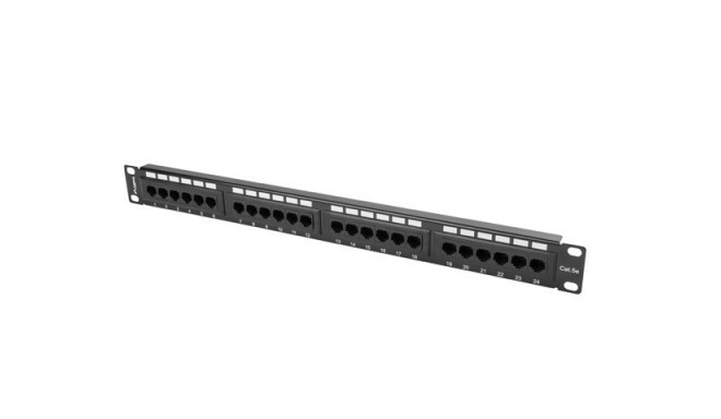 Patch Panel 24 Port 1U Cat.5E black