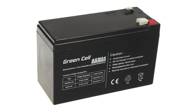 Green Cell AGM04 UPS aku suletud plii-happe (VRLA) 12 V 7 Ah