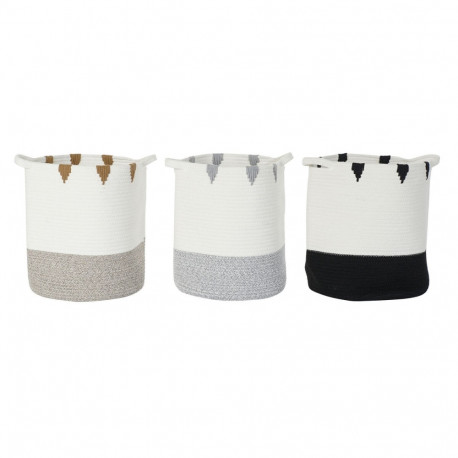 Korv DKD Home Decor 34 x 34 x 40 cm Boho (3 Tükid, osad)