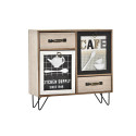 Mitmeotstarbeline Organiseerija DKD Home Decor Köök 30 x 10 x 29 cm Kristall Metall Puit MDF Shabby 