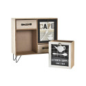 Mitmeotstarbeline Organiseerija DKD Home Decor Köök 30 x 10 x 29 cm Kristall Metall Puit MDF Shabby 