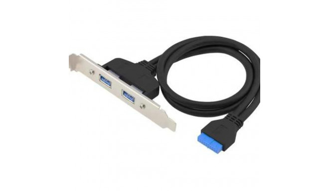 Conceptronic EMRICK11B 19 Pin Female to Dual USB-A Female USB 3.0 Adapter