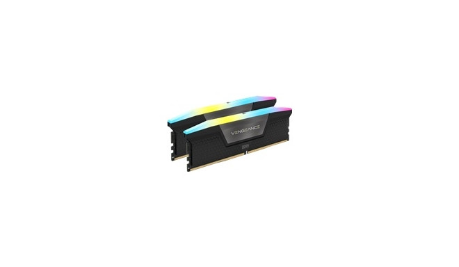 CORSAIR VENGEANCE RGB 64GB 2x32GB DDR5 6000MT/s DIMM Unbuffered 30-36-36-76 Std PMIC XMP 3.0 Black H