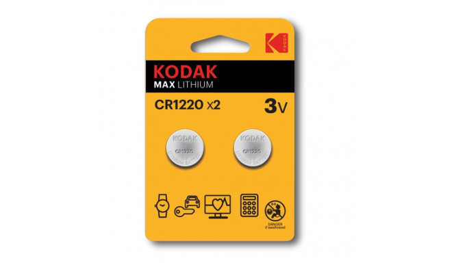 Kodak Lithium CR1220 / 3V Batteries (2pcs)