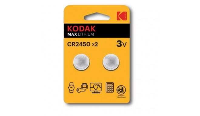 Kodak Lithium CR2450 / 3V Batteries (2pcs)