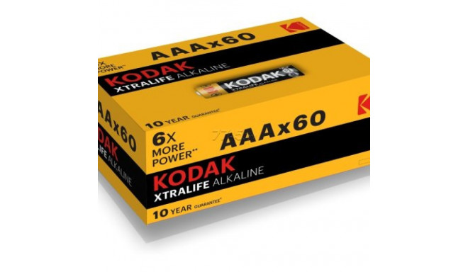 Kodak XTRALIFE Alkaline LR03 / AAA / 1.5V Battery (60pcs)