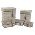 Набор корзин DKD Home Decor 47 x 35 x 56 cm полиэстер Спирали (5 штук)