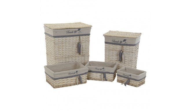 Набор корзин DKD Home Decor 47 x 35 x 56 cm полиэстер Спирали (5 штук)