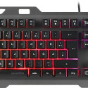 LUNERA Metal Rainbow Gaming Keyboard, black - DE layout
