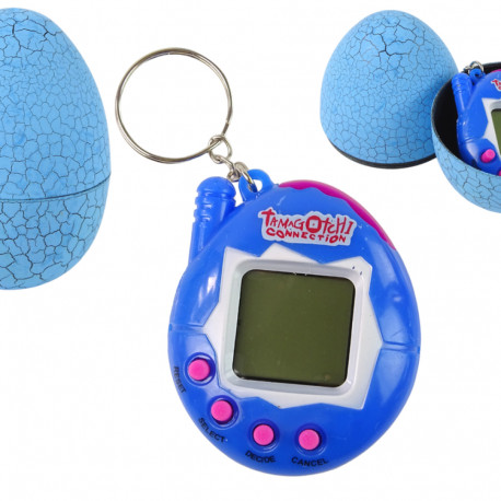Tamagotchi munakujulises karbis,  sinine