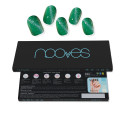 NOOVES LÁMINAS DE UÑAS DE GEL jade glass premium glam #cat eye verde 20 u