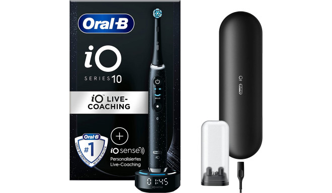 Braun Oral-B iO Series 10, electric toothbrush (black, cosmic black)