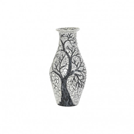 Vase DKD Home Decor Tree White Black White/Black Crystal Terracotta 29 x 29 x 60 cm