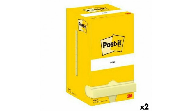 Sticky Notes Post-it 76 x 76 mm Yellow (2 Units)