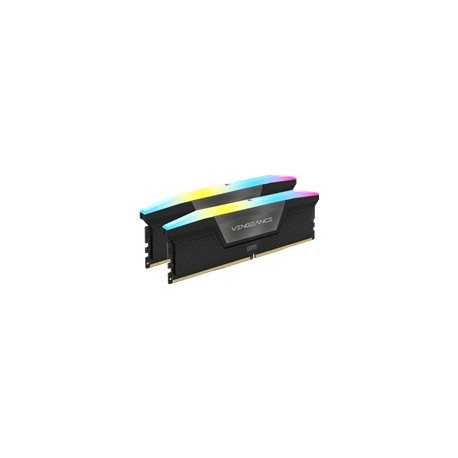 CORSAIR VENGEANCE RGB 32GB 2x16GB DDR5 6400MT/s DIMM Unbuffered 36-48-48-104 Std PMIC XMP 3.0 Black