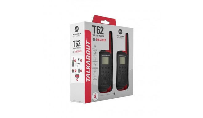 Motorola Talkabout T62 twin-pack + charger red