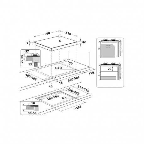 Gas hob Whirlpool
