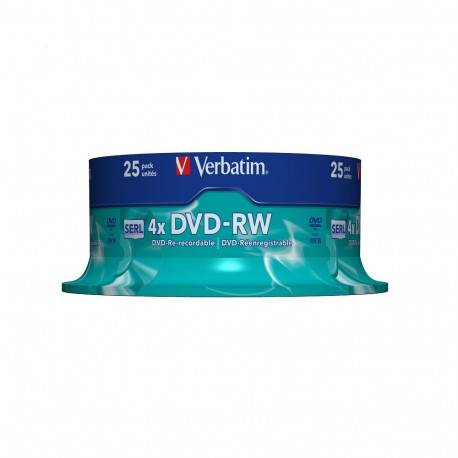 VERBATIM DVD-RW 4,7GB 4X CAKE*25 43639