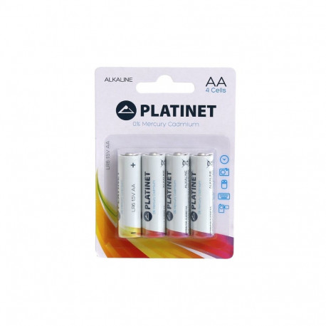 PLATINET BATTERY ALKALINE PRO LR6/AA BLISTER*4 [42464]