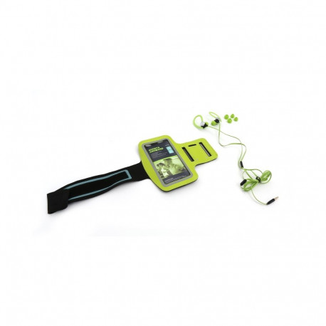 PLATINET IN-EAR EARPHONES + MIC SPORT + ARMBAND PM1070 GREEN [42928]