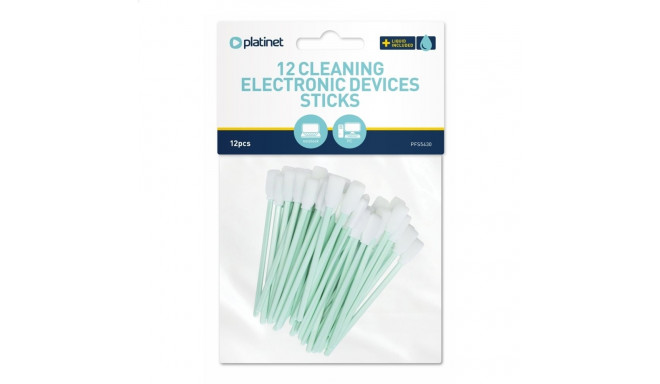 PLATINET CLEANING STICKS FOR DEVICES 12PCS + LIQUID 2x2ML [43155]