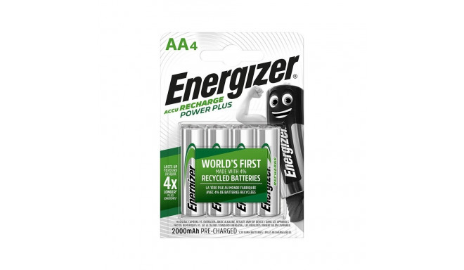 ENERGIZER RECHARGEABLE HR6 2000MAH POWER PLUS BL4