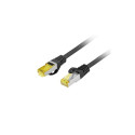 PATCHCORD CAT.6A S/FTP LSZH CU 0.5M BLACK FLUKE PASSED LANBERG