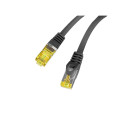 PATCHCORD CAT.6A S/FTP LSZH CU 0.5M BLACK FLUKE PASSED LANBERG