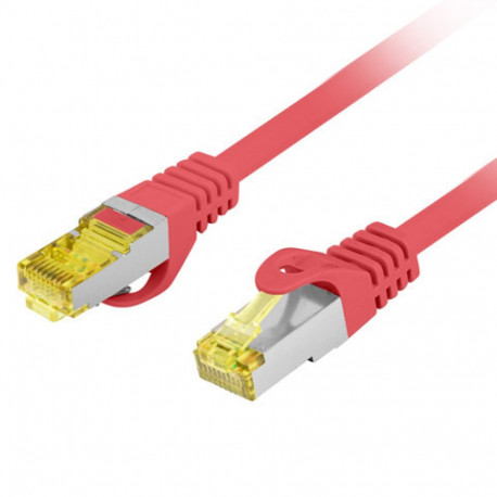 PATCHCORD CAT.6A S/FTP LSZH CU 1M RED FLUKE PASSED LANBERG