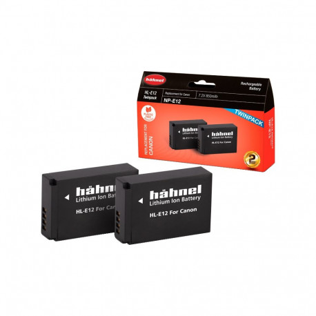 Hähnel akude kaksikpakk Canon HL-E12 / LP-E12