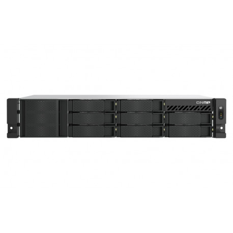 The QNAP TS-855eU-8G is a high-performance, short-depth 2U rackmount NAS designed f