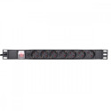 Power strip 19-inches 1U, 7 sockets, with switch 2m