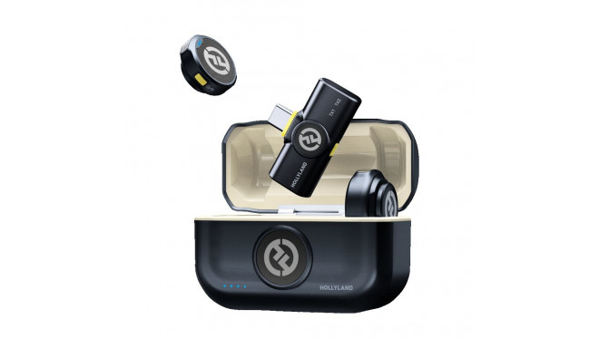 Hollyland Lark M2 USB-C - Wireless Lavalier Microphone with USB-CPlug (Duo,Shine Charcoal)