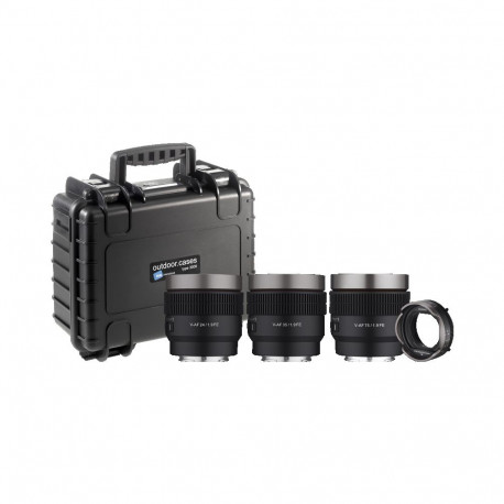 Samyang V-AF lens Kit 24/35/75 with MF Adapter and Hardcase