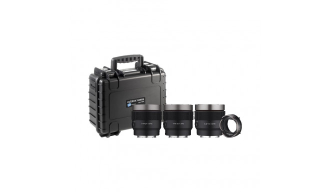 Samyang V-AF lens Kit 24/35/75 with MF Adapter and Hardcase