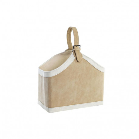 Ajakirjaalus DKD Home Decor Kaamlipruun Kreemikas Polüuretaan (40 x 19 x 50 cm)