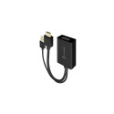 ALOGIC HDMI Male to DisplayPort Female Adapter with USB Cable for Power - BLACK