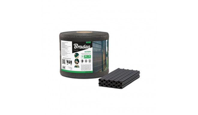 Aiapiirde sirmiriba 19cmx36m, 200g/m2, võrk+klambrid 20tk, hall