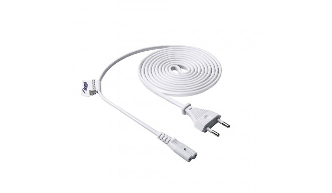 Akyga power cable for notebook AK-RD-06A Eight CCA CEE 7/16 / IEC C7 1.5 m white