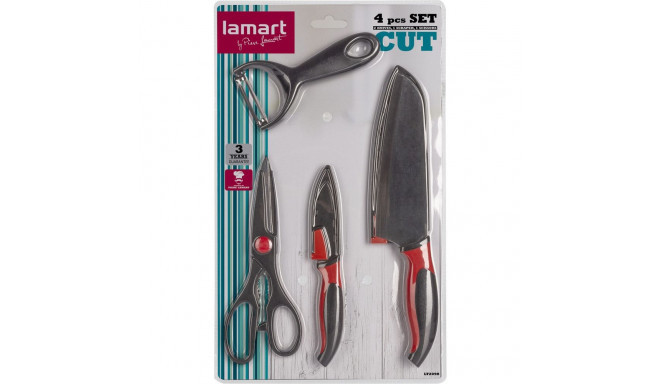 4 pc. set- 2 knives,a scraer and scissors Lamart