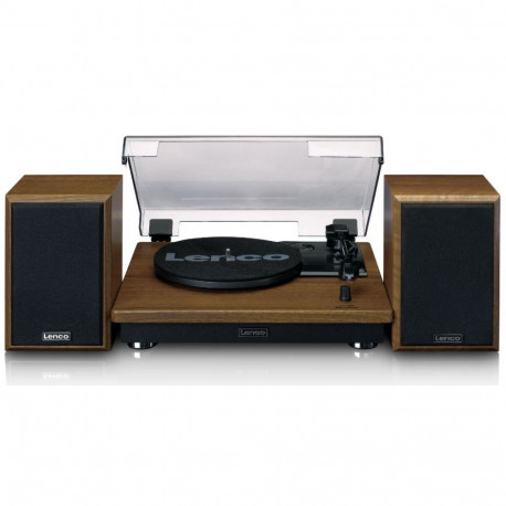 Turntable with 2 external speakers Lenco, wood