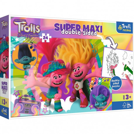 TREFL TROLLS Super Maxi puzzle, 24 pcs
