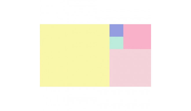 Note paper 76x76mm POST-IT Recycled pastels 6x100 sheets