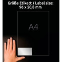 Sticker label made of silver polyester film AVERY ZWECKFORM 96x50.8mm 20 sheets in a pack (L6011.90)