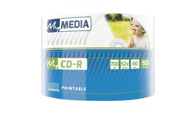 MyMEDIA by Verbatim CDR 700MB 52X WIDE PRINTABLE 50PK Wrap 69206