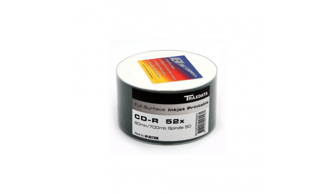 Traxdata CD discs CD-R 700MB 52X Full White Inkjet Printable SP*50 (901SP50NOPCPL)