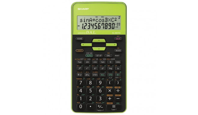 SHARP CALCULATOR SCIENTIFIC BLISTER GREEN EL531THBGR