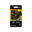 Platinet mälukaart microSDXC 64GB Class 10 UI 70MB/s + adapter (43998)