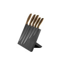 PLATINET 5 BLACK KNIVES SET WOODEN HANDLE WITH BLACK MAGNETIC BOARD