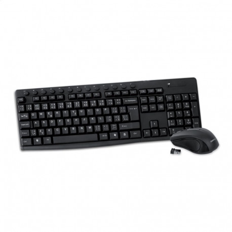 KEYBOARD CZ + MOUSE OMEGA OKM071B M-MEDIA W-LESS SET 2.4GHZ BLACK [44440]